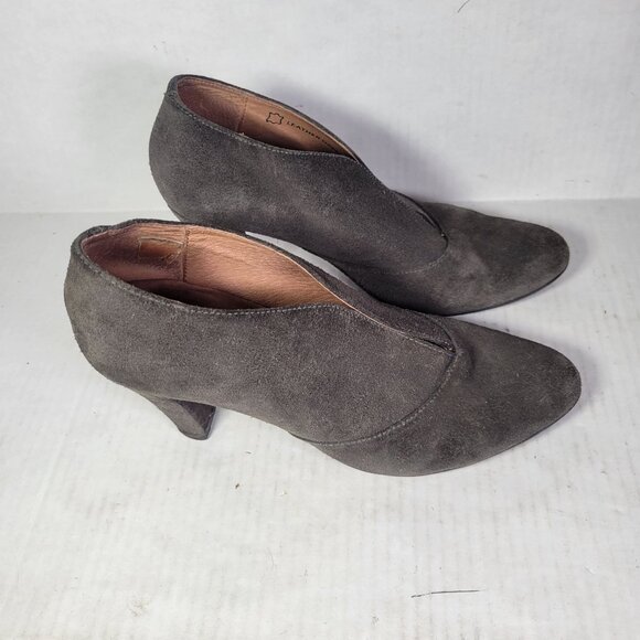 Eric Michael Women Gray Suede High Heel Ankle Booties Shoes Size EU39/US 8.5/9 - Picture 8 of 8